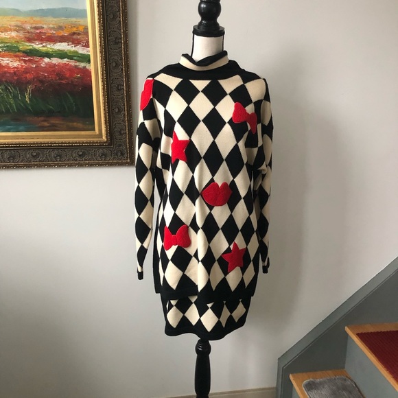 Escada Sweaters - Vintage Escada Sweater + skirt set knit Wool 38 36